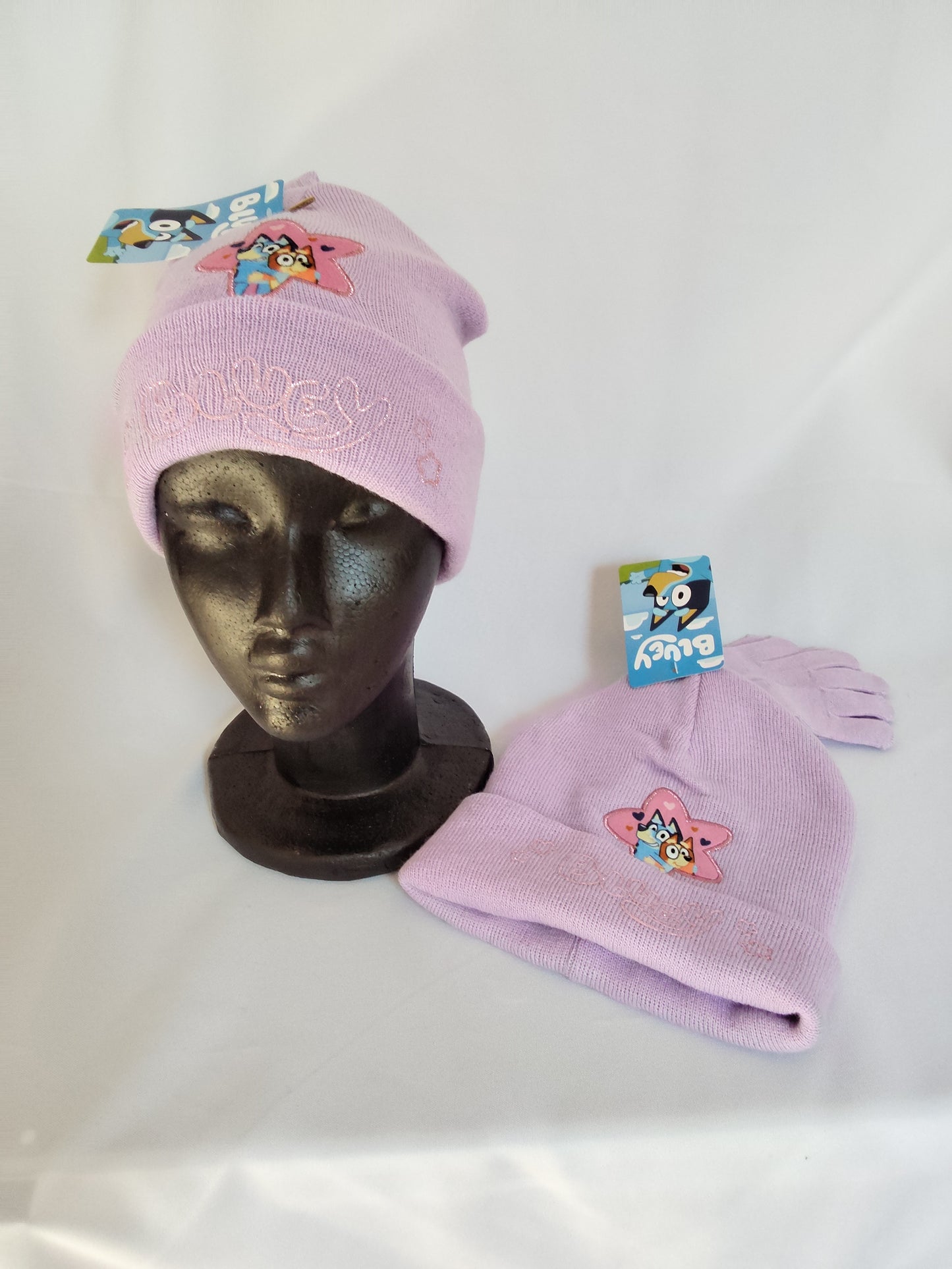 Bluey Stars Kindermütze + Handschuh-Set 52cm