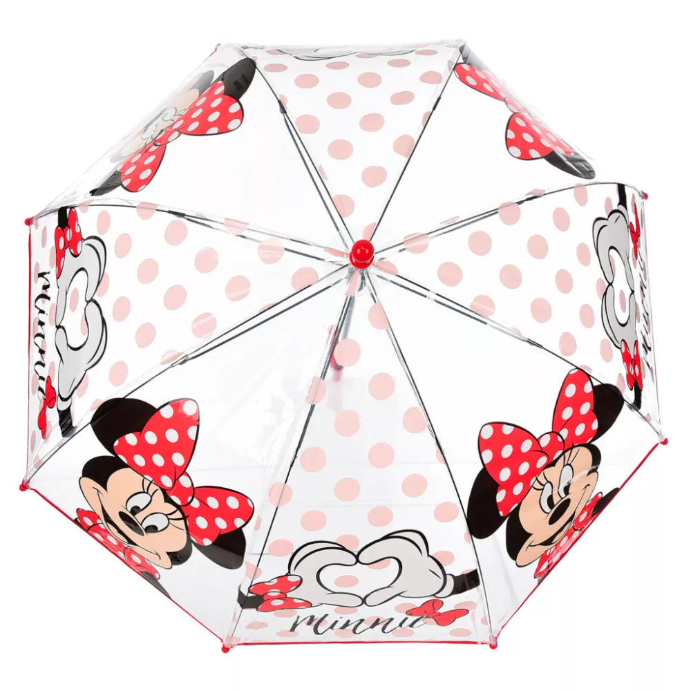 Disney Minnie Lovely Kinderdurchsichtiger Regenschirm Ø72 cm