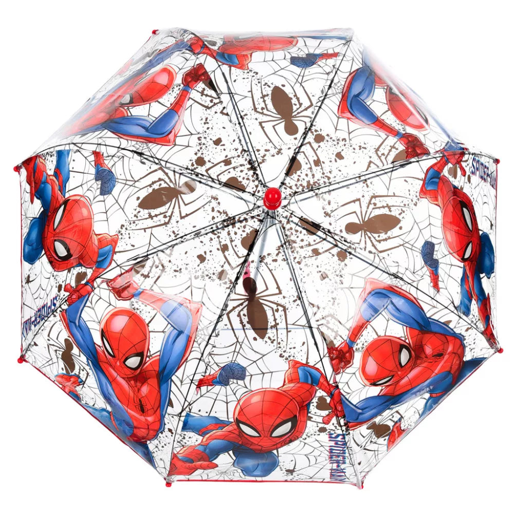 Spiderman Web Power Kinder transparenter Regenschirm ⌀72 cm