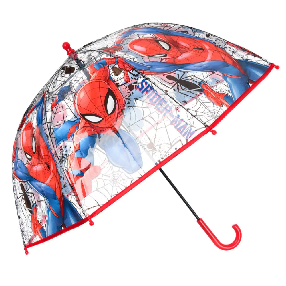 Spiderman Web Power Kinder transparenter Regenschirm ⌀72 cm