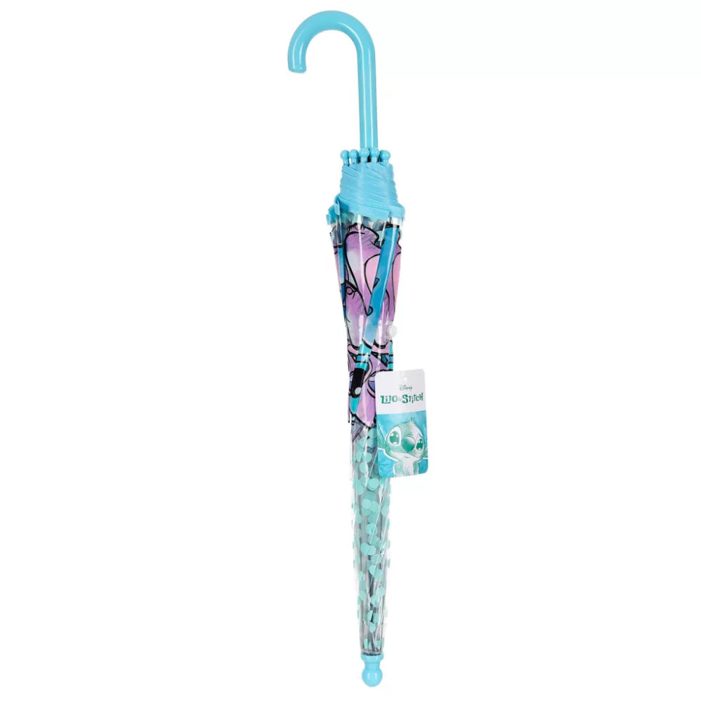 Disney Lilo und Stitch Angel durchsichtiger Kinderregenschirm Ø72 cm